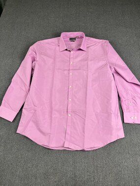 Black Label By Ruffini Pink Slim Fit Dress Shirt XL 17-17.5 34/35 Mens